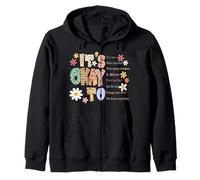 Va Bene ricominciare commettere errori Boho Floreale Donne Uomini Felpa con Cappuccio