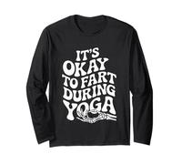 Va Bene scoreggiare Durante Lo Scheletro Yoga Maglia a Manica