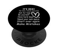 Va bene sentire i tuoi sentimenti, chiedere aiuto per la salute mentale PopSockets PopGrip Adesivo