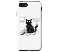 Va bene, sto bene, va tutto bene, Christmas Funny Cat Custodia per iPhone SE (2020) / 7/8