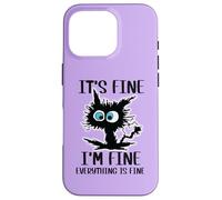 Va bene Sto bene Va tutto bene Divertente infermiera Black Cat Custodia per iPhone 16 Pro