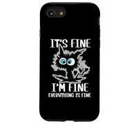 Va bene Sto bene Va tutto bene Divertente infermiera Black Cat Custodia per iPhone SE (2020) / 7 / 8