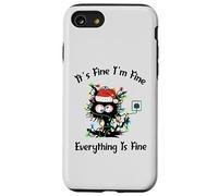 Va bene, sto bene, va tutto bene, Funny Cat Christmas Custodia per iPhone SE (2020) / 7/8