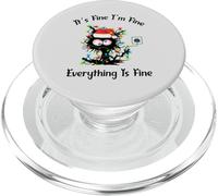Va bene, sto bene, va tutto bene, Funny Cat Christmas PopSockets PopGrip per MagSafe