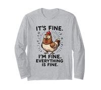 Va Bene, STO Bene, va Tutto Bene, Funny Meme Chicken Maglia a Manica