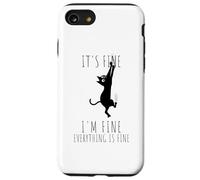 Va bene, sto bene, va tutto bene, gatto divertente spaventato da parete Custodia per iPhone SE (2020) / 7/8