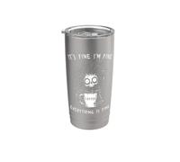 Va bene Sto bene Va tutto bene Skeleton Coffee Lover Bicchiere termico in acciaio inox doppia parete