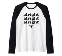 Va Bene Texas Bull Cowboy Design Occidentale Maglia con Maniche Raglan