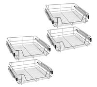 VA-Cerulean Cassetto telescopico, estraibile per armadio, cassetto da cucina, ripiano estraibile, cassetto per camera da letto, scaffale da cucina, portata 20 kg, adatto per armadi da 60 cm (4 pezzi)