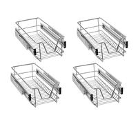 VA-Cerulean cassetto telescopico estraibile per armadio, cucina e camera da letto, ripiano estraibile, 20 kg, adatto per armadi da 30 cm (4 pezzi)