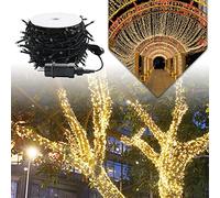 VA-Cerulean Catena luminosa 800 LED per interni ed esterni, IP44, resistente alle intemperie, per Natale, feste, cameretta dei bambini, luce bianca calda, 80 m