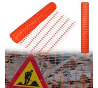 VA-Cerulean Recinzione di recinzione in plastica, rete di avvertimento, rete di sicurezza arrotolata, per animali da fattoria, altezza 100 cm (1 x 50 m, arancione)