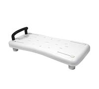 VA-Cerulean Tavoletta per vasca da bagno, colore bianco, con manico nero, in plastica, per anziani, disabili, portata fino a 150 kg (tipo A)