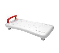 VA-Cerulean Tavoletta per vasca da bagno, colore bianco, con manico rosso, in plastica, per anziani, disabili, portata fino a 150 kg