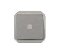 va e arriva o interruttore - spia senza neutro - 4a - grigio - componibile - legrand plexo 069515l