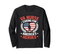 VA Nurse Orgoglioso Veteran Veterans Day Maglia a Manica