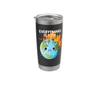 VA TUTTO BENE. EVERYTHING IS FINE cambiamento climatico meme Bicchiere termico in acciaio inox doppia parete