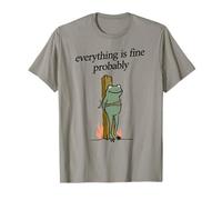 Va Tutto Bene Probabilmente Frog Martyr Joan D'Arc Meme Tee Maglietta
