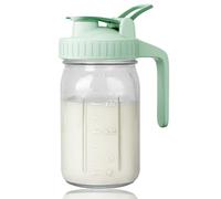 VA1KENE Brocca per latte materno da 907,2 g, 1 barattolo in vetro Qurat con coperchio a scatto e beccuccio per versare, 100% ermetico a tenuta stagna, per tè al sole freddo, succhi, caffè freddo,