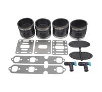 VaaaPtvBe Kit Collettore di Scarico con Giunto Umido e Soffietto con Guarnizioni 32-44348001 Compatibile con MerCruiser V6 175 205 27-99757 27-863724 863726