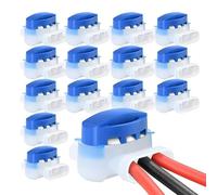 VABNEER 20Pcs Connecteurs de Câble, Connecteurs de Fils Electriques Sertis de Connecteur Etanche de Câble pour Jardin Extérieur Automower (Blu)