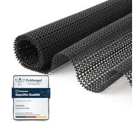 VABNEER 60x100cm Sottotappeto Antiscivolo, PVC Tappetino Antiscivolo Multiuso Tagliabile per Tappeti Parquet Scendiletto Cucina Auto Tampone Scaffali Lavabile (Nero)