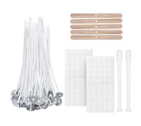 VABNEER Stoppini per Candele, 100 Pezzi Stoppini di Naturali Candela, Stoppino in Cotone Naturale per Fabbricazione di Candele Candela Fai da Te (10cm)