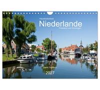 Vacances en bateau aux Pays-Bas - Frise et Groningue (Calendrier mural 2027 DIN