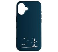 Vacanza al mare costa del faro e gabbiani Custodia per iPhone 16