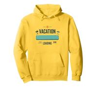 Vacanza Caricamento Spiaggia Fuga Estate Divertimento Grafico Felpa con Cappuccio, Unisex per Adulti, Limone, S