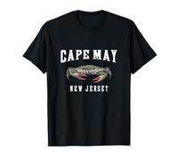 Vacanza grafica vintage con granchio blu a Cape May, New Jersey Maglietta