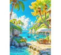 Vacanza Spiaggia Cocco Puzzle di 500 Pezzi per Adulti, Alta Qualità puzzle adulti, Puzzles Classico Relax Giochi, Regalo Perfetto