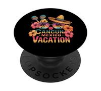 Vacanze a Cancun Messico Viaggio in spiaggia Vibes estive PopSockets PopGrip Adesivo