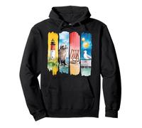 Vacanze al Mare Poltrona Faro Gabbiano Costa Felpa con Cappuccio