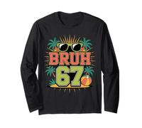 Vacanze al Mare retrò 67 Bruh Six Seven Teacher Spring Break Maglia a Manica