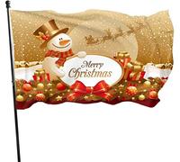 Vacanze di Natale Inverno Natale Pupazzo di neve Bandiera 3x5 Ft Bandiera Stampa su un lato Banner Festa di benvenuto Bandiera esterna