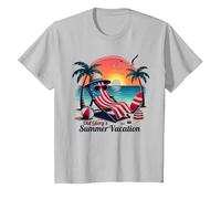 Vacanze estive di Old Glory Maglietta, Bambini, Argento, 2 Anni