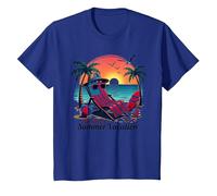 Vacanze estive di Old Glory Maglietta, Bambini, Blu Reale, 4 Anni