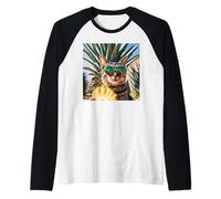 Vacanze estive per Gatti Maglia con Maniche Raglan