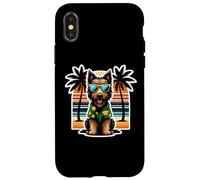 Vacanze estive per le vacanze estive del proprietario del cane Deerhound scozzese Custodia per iPhone X/XS