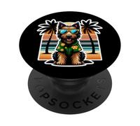 Vacanze estive per le vacanze estive del proprietario del cane Deerhound scozzese PopSockets PopGrip Adesivo