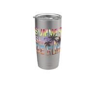 Vacanze estive Spiaggia tropicale L'estate dovrebbe essere divertente Bicchiere termico in acciaio inox doppia parete