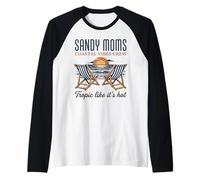 Vacanze estive Tropicali dell'equipaggio della Spiaggia di Sandy Moms Maglia con Maniche Raglan