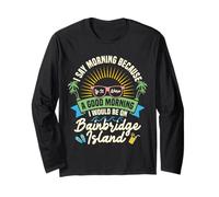 Vacanze estive turistiche Viaggiare Mattina Bainbridge Island Maglia a Manica