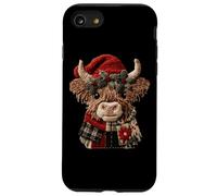 Vacanze Highland mucca con cappello di Babbo Natale Custodia per iPhone SE (2020) / 7/8