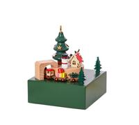Vacanze in famiglia, esposizione di treni festivi, oggetti da collezione per le vacanze, ornamenti natalizi per interni, decorazione a tema treno, regali di Natale unici adatti all'uso per carillon