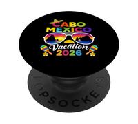 Vacanze in spiaggia a Cabo Mexico 2026 Viaggio di compleanno con equipaggio a Cancun PopSockets PopGrip Adesivo