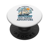 Vacanze Ridere Amare la nostra famiglia Crociera Art PopSockets PopGrip Adesivo