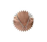 Vacaonio Collana vintage con ciondolo a cerchio cavo grosso, collana girocollo esagerata con clip per carta collana a catena con clip in oro spessa collana a cerchio gioielli per donne e ragazze