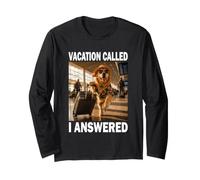 Vacation Called Golden Retriever Aereo Viaggio Maglia a Manica